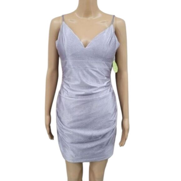 Windsor Lavender Glitter Mini Semi Formal Social Dress NEW - Picture 1 of 15